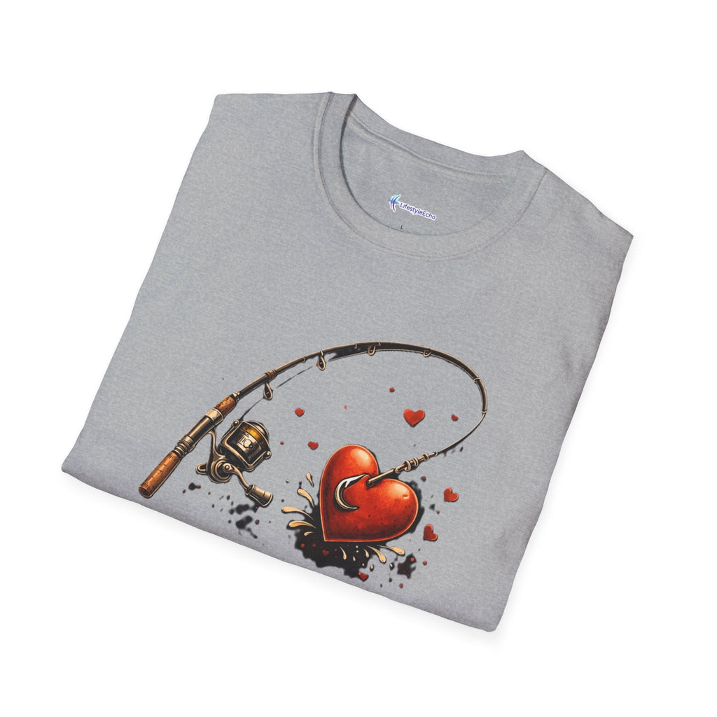 Caught Feelings Fishing Valentine T-Shirt