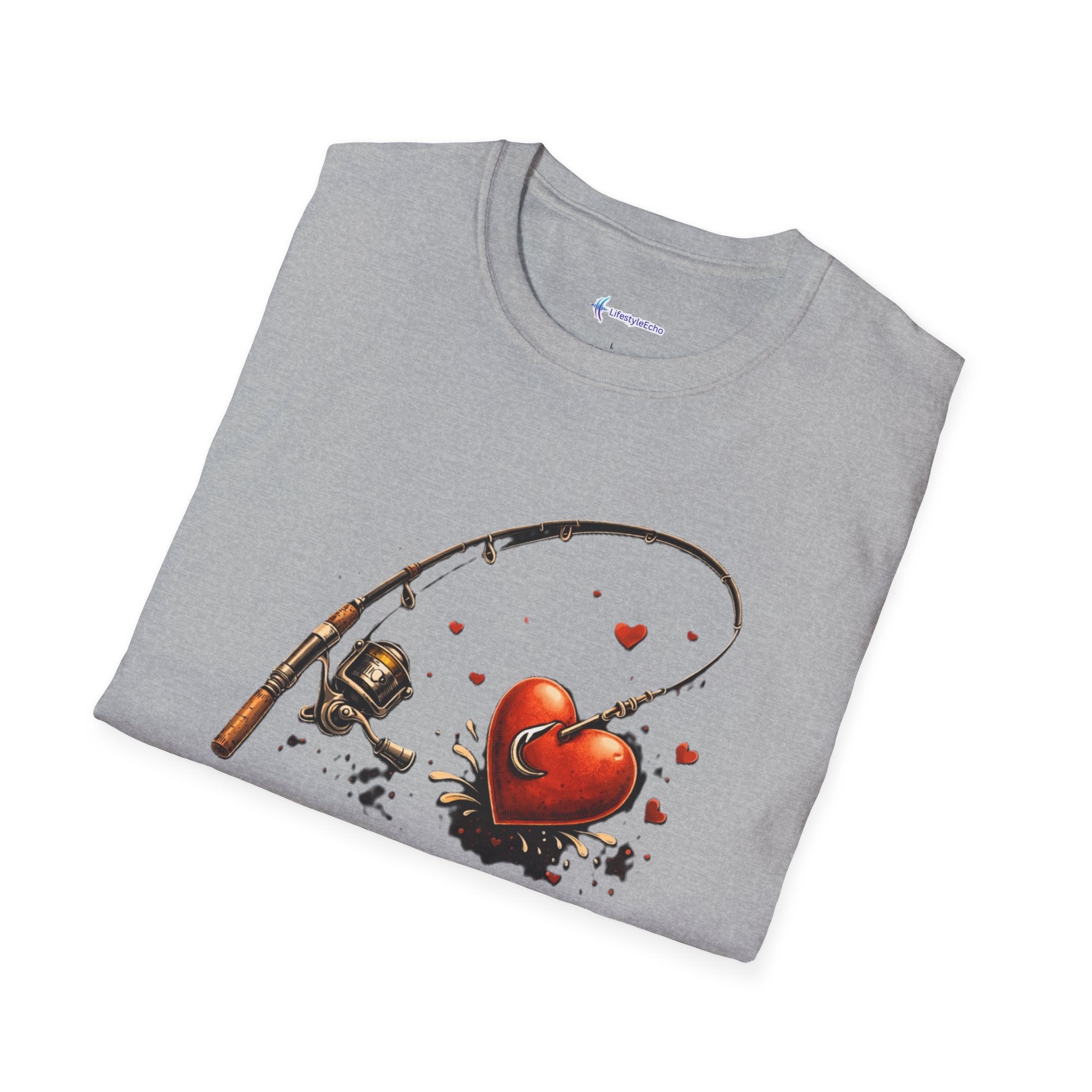 Caught Feelings Fishing Valentine T-Shirt