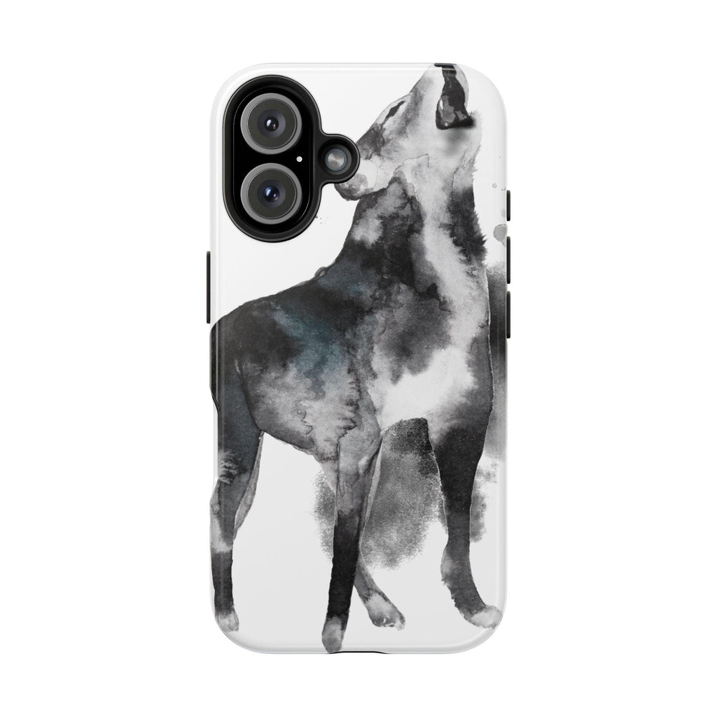 Black and White Dog Printed Tough Phone Cases
