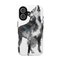 Black and White Dog Printed Tough Phone Cases