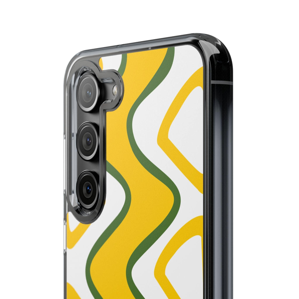 Bright Yellow Abstract With Shape Clear Cases