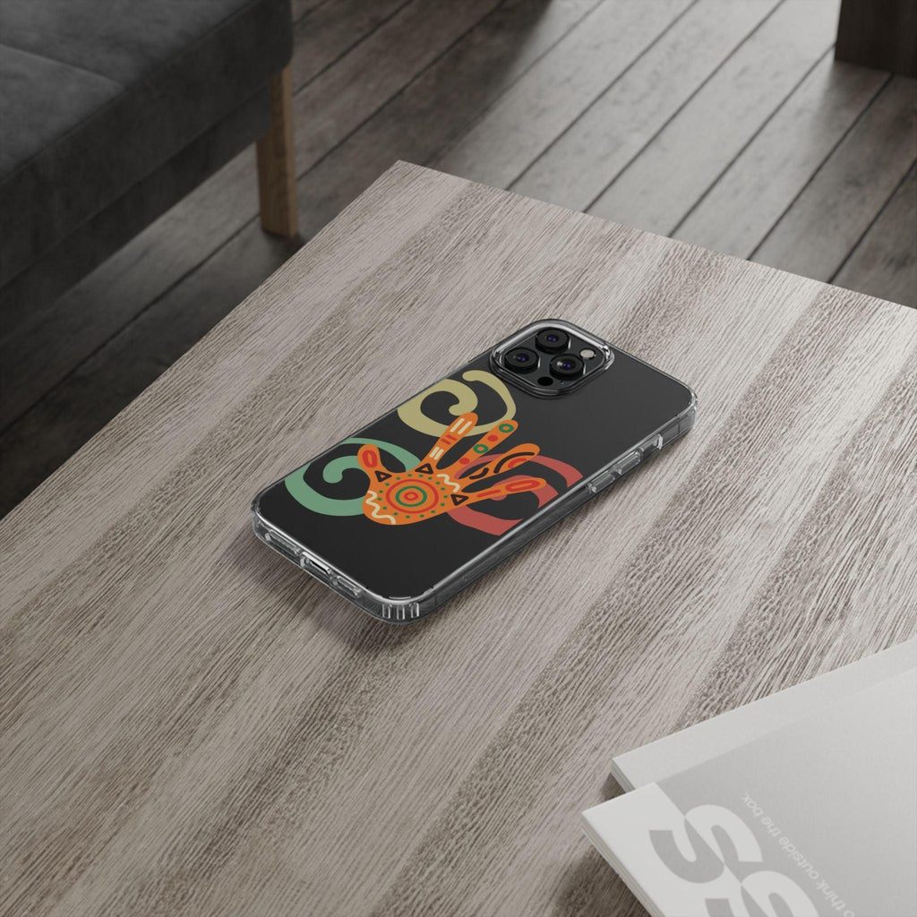 Clear Cases Colorful Hand Print design
