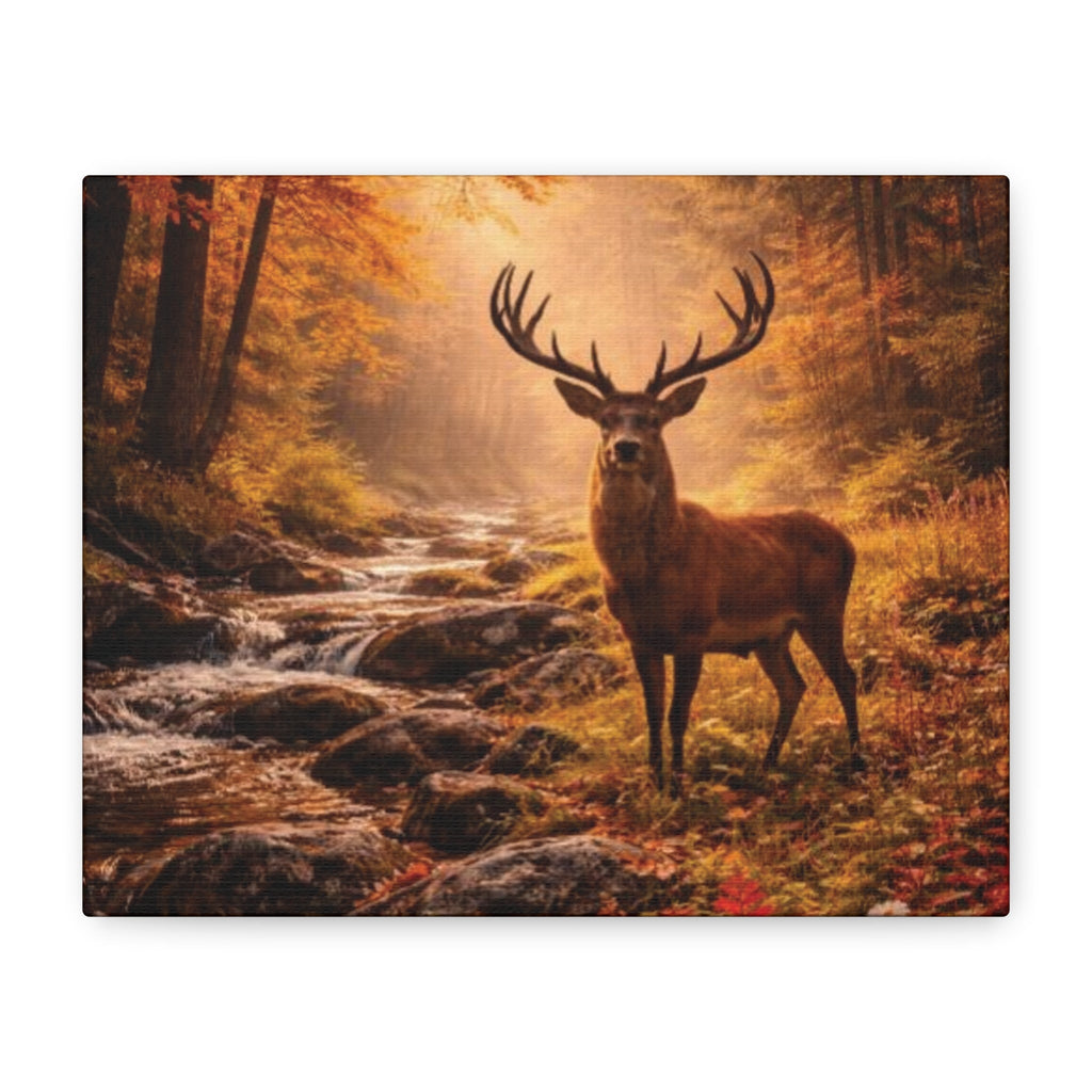 Autumn Wilderness Deer Canvas Wall Art