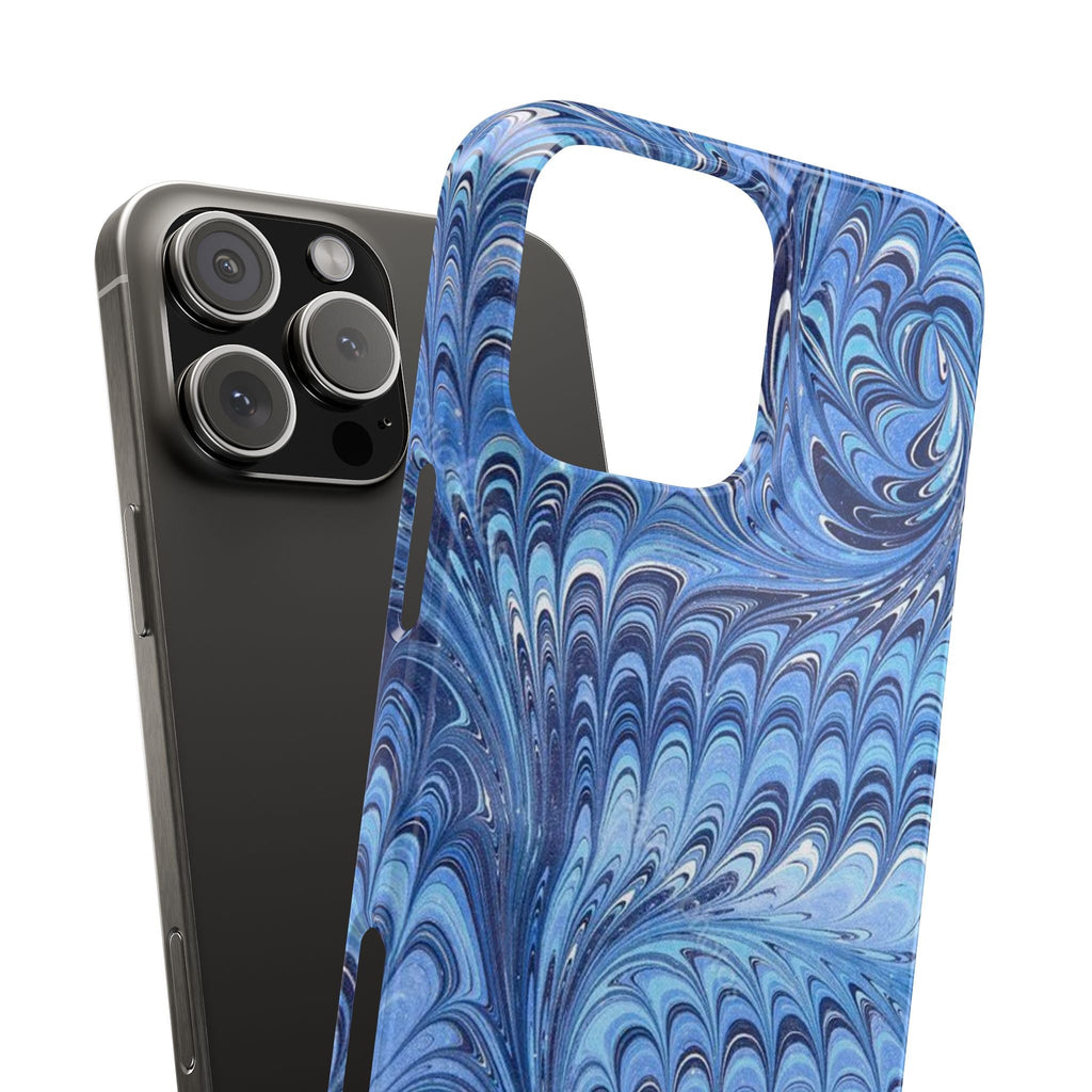Deep Blue Italian Marbled Design Pallet Phone Case
