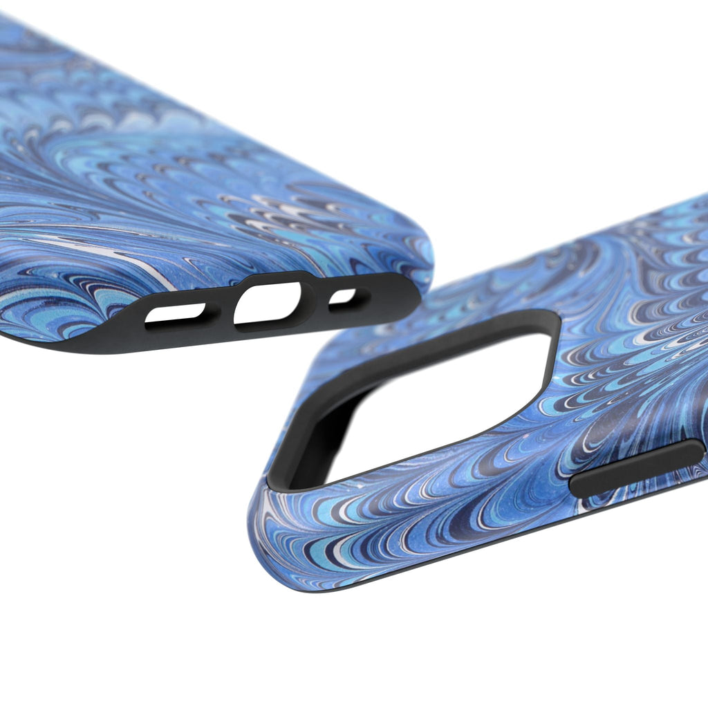 Blue Marbled Swirl Phone Case - Dual Layer Case