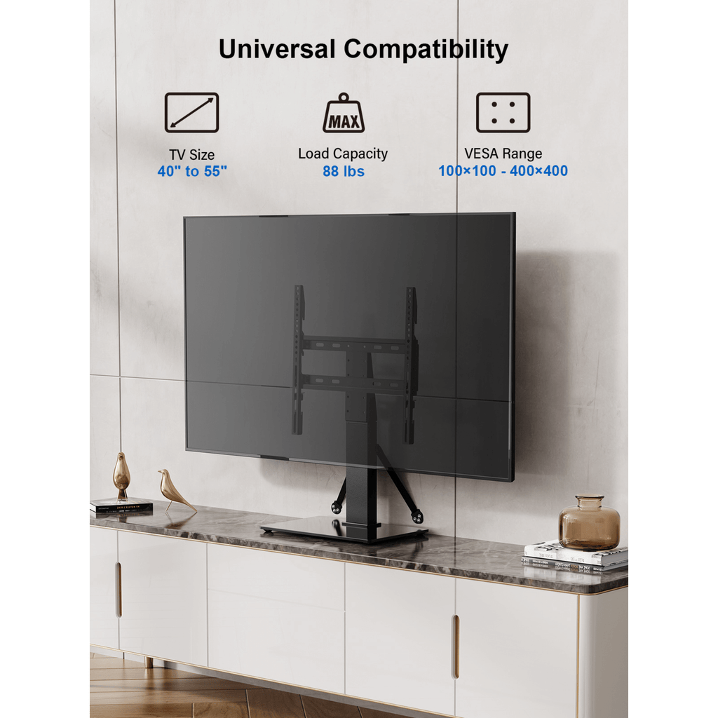 ErgoAV Tabletop TV Stand with Swivel for 40" to 55" TVs