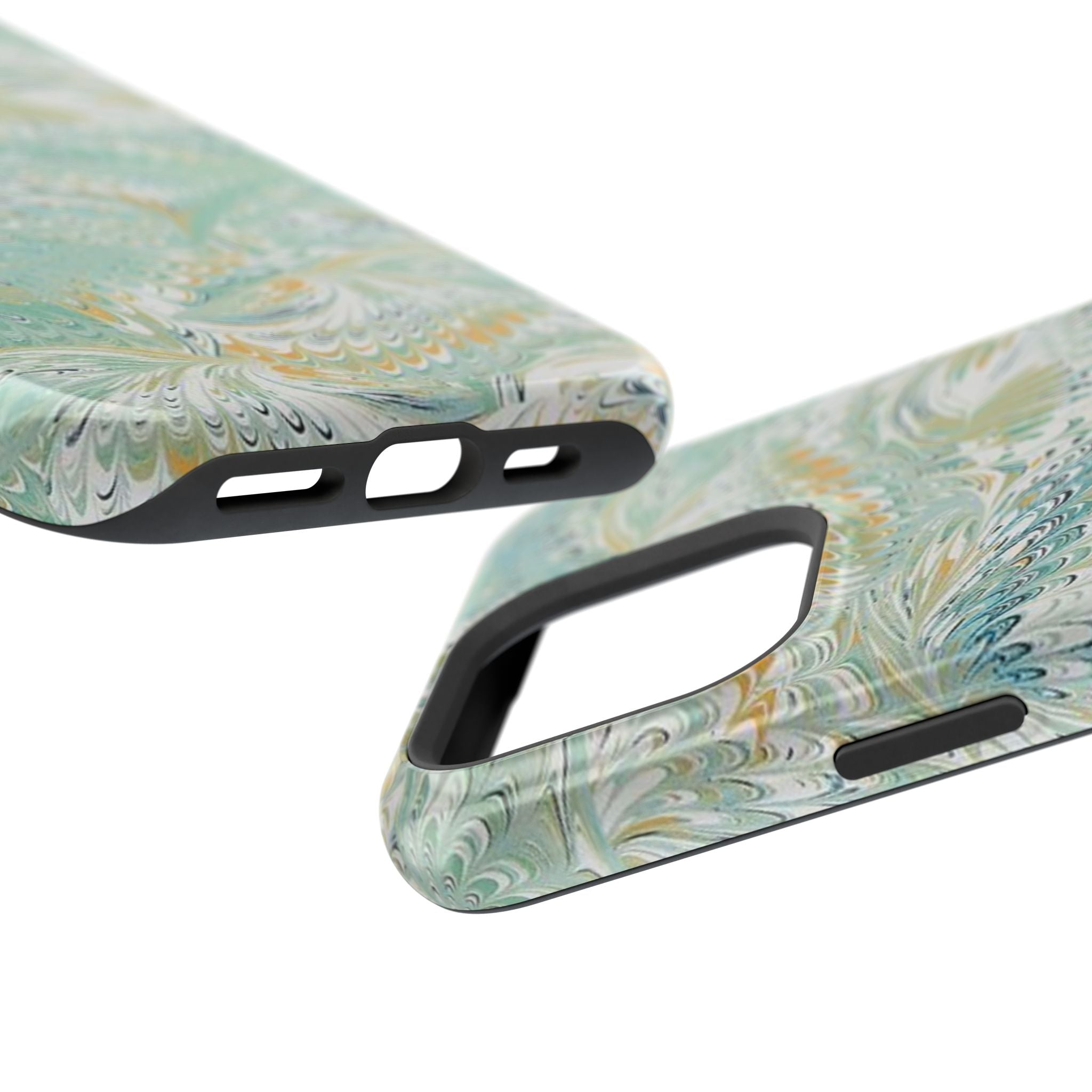 Mint Green Marbled Swirl Phone Case - Dual Layer