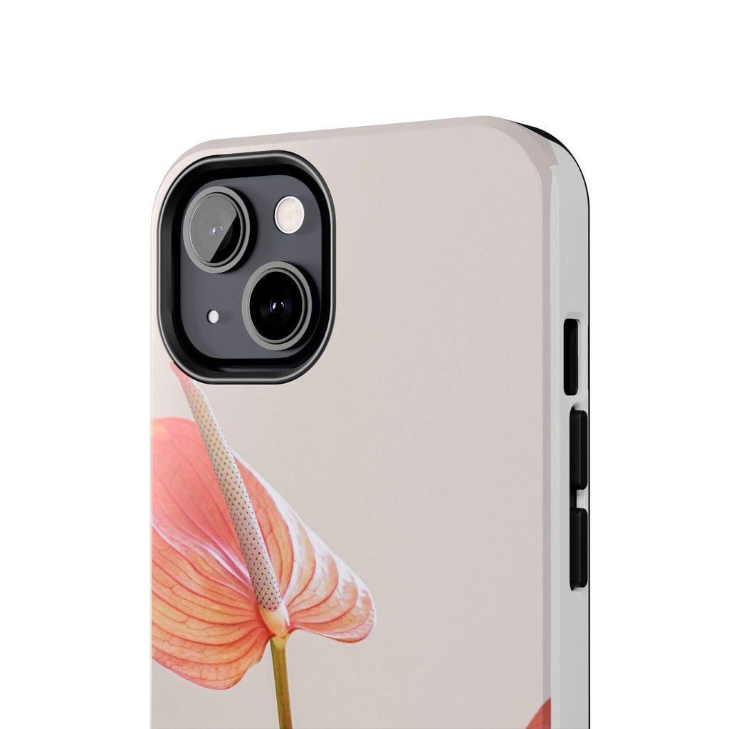 Orange Flower with Leaves Tough Phone Cases