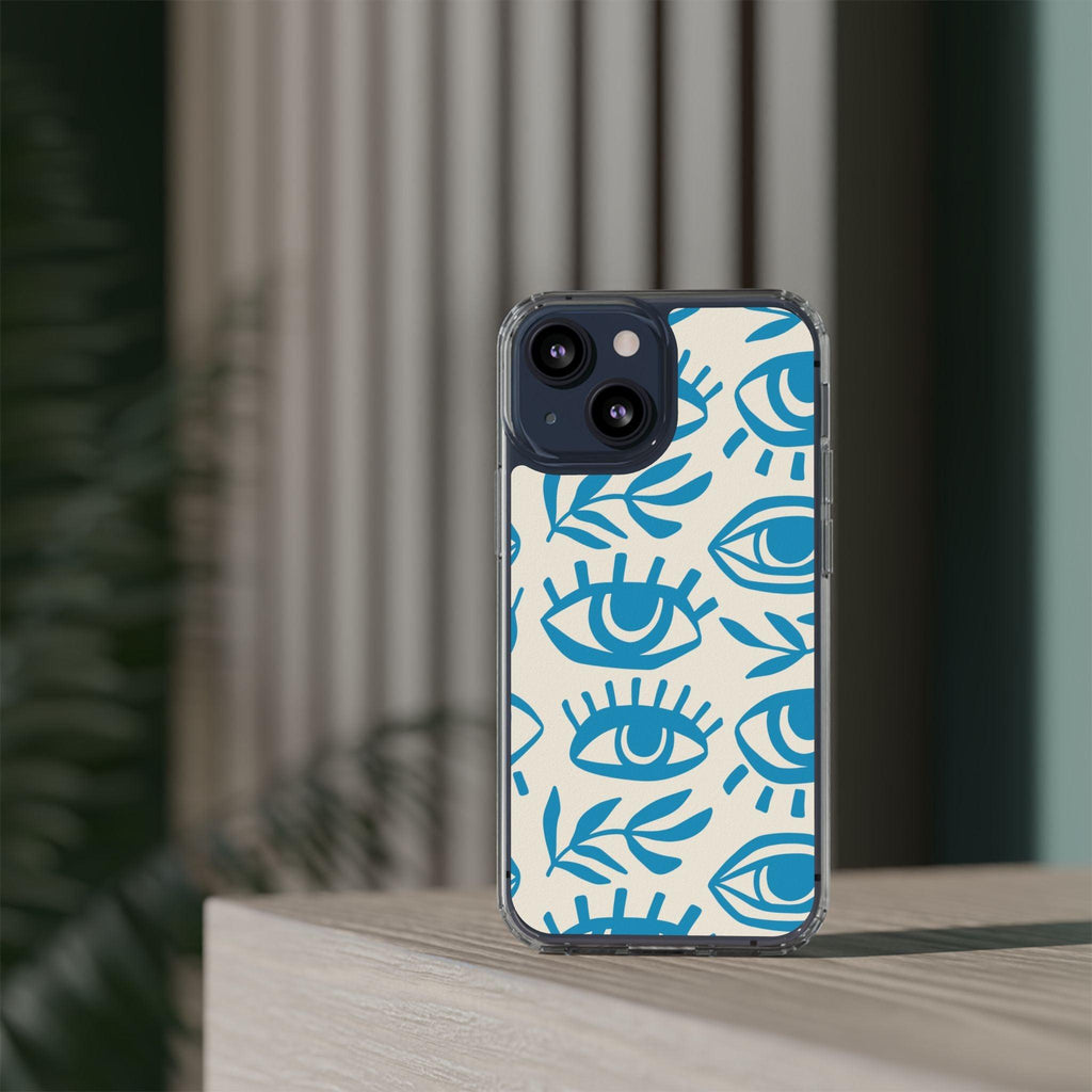 Eyes And Leaves  Pattern Clear Cases
