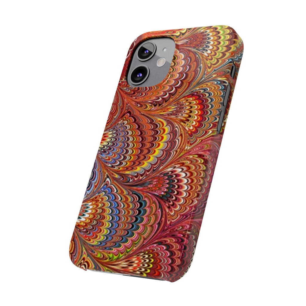 Italian Marbled Design, Red and Blue Pallet