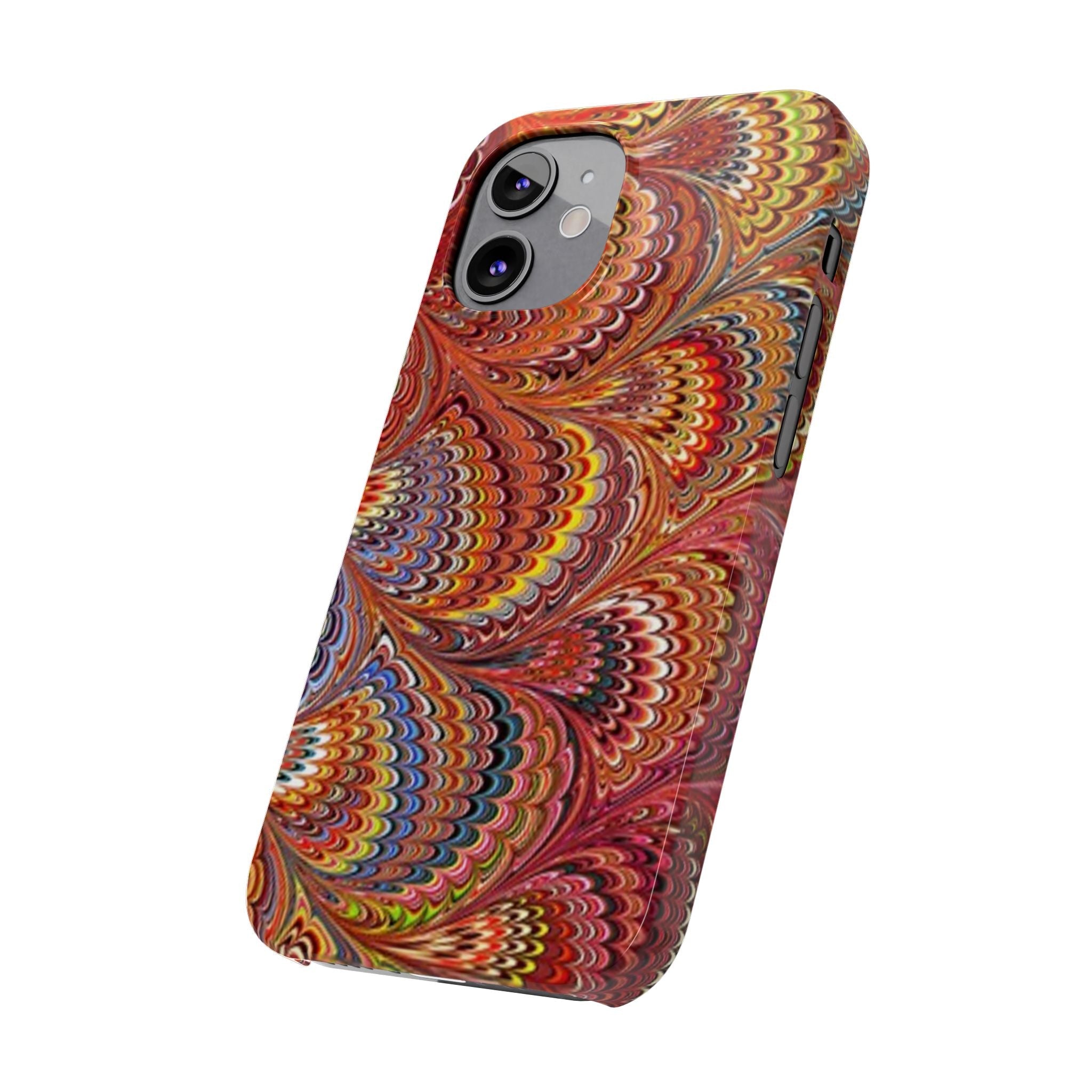 Italian Marbled Design, Red and Blue Pallet