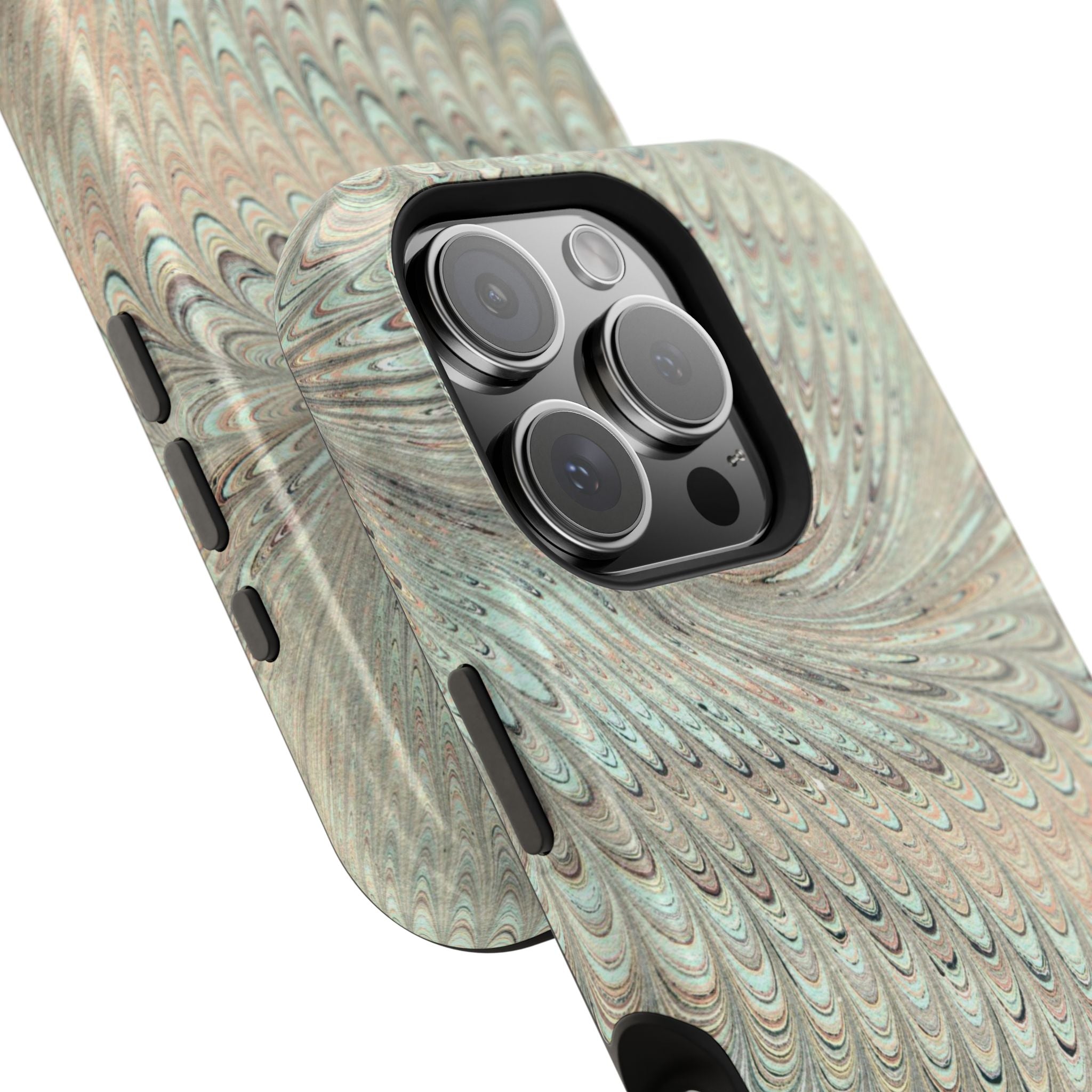 Mag Safe Italian Marble - Green Mint Dual Layer Phone Case