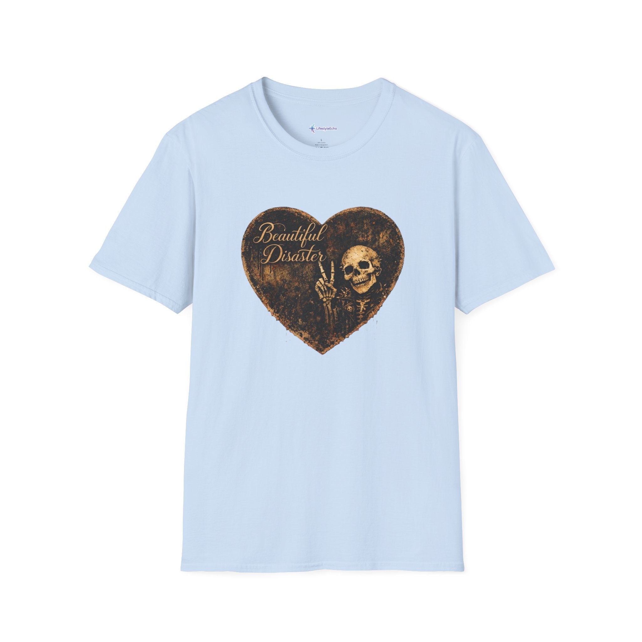 Beautiful Disaster Heart T-Shirt — Heart Graphic 'Beautiful Disaster' Tee