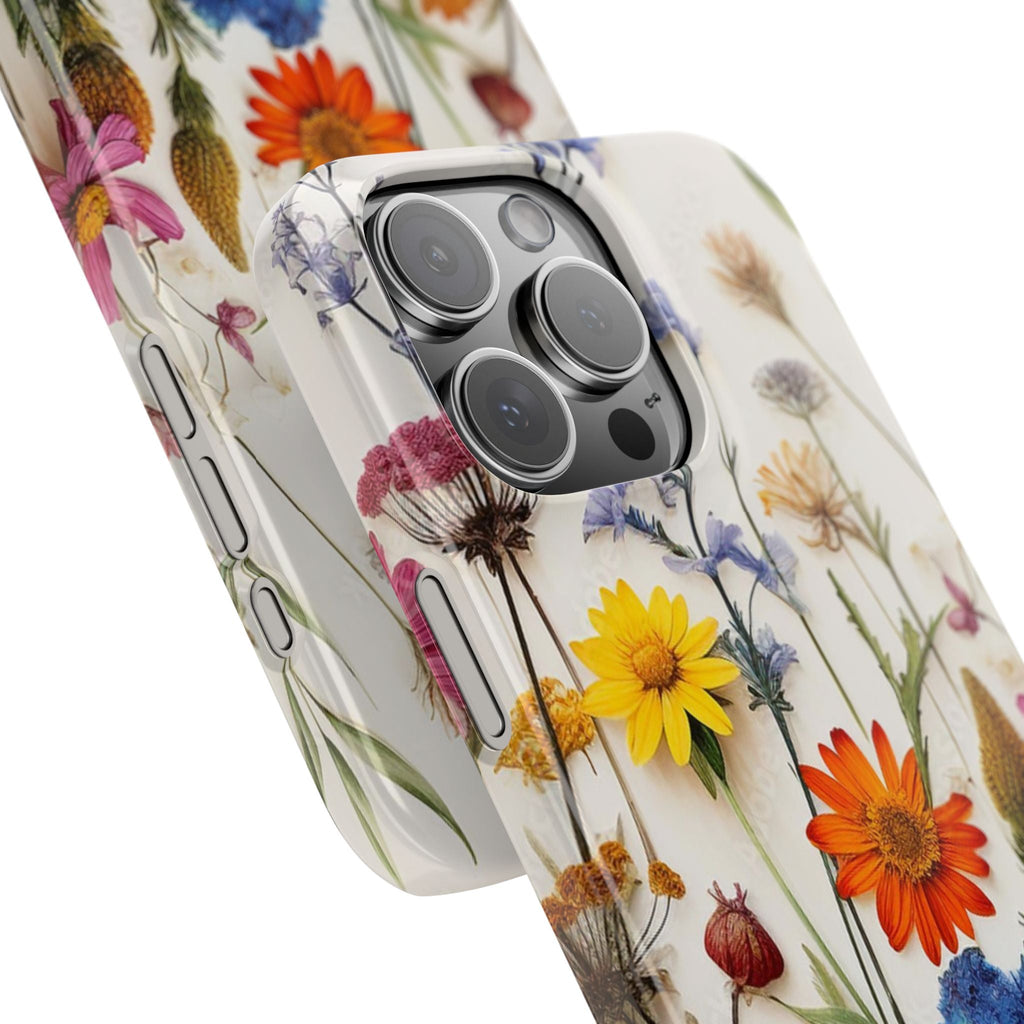 Floral Phone Cases, Pressed Flowers Design, iPhone 17 Case, Botanical Phone Accessories