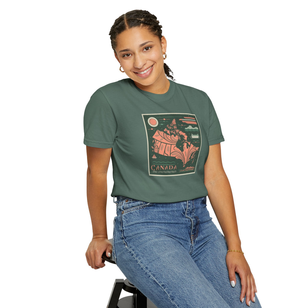 Map Of Canada Tee - Canada Day Celebration Comfort Colors - DipaliZ