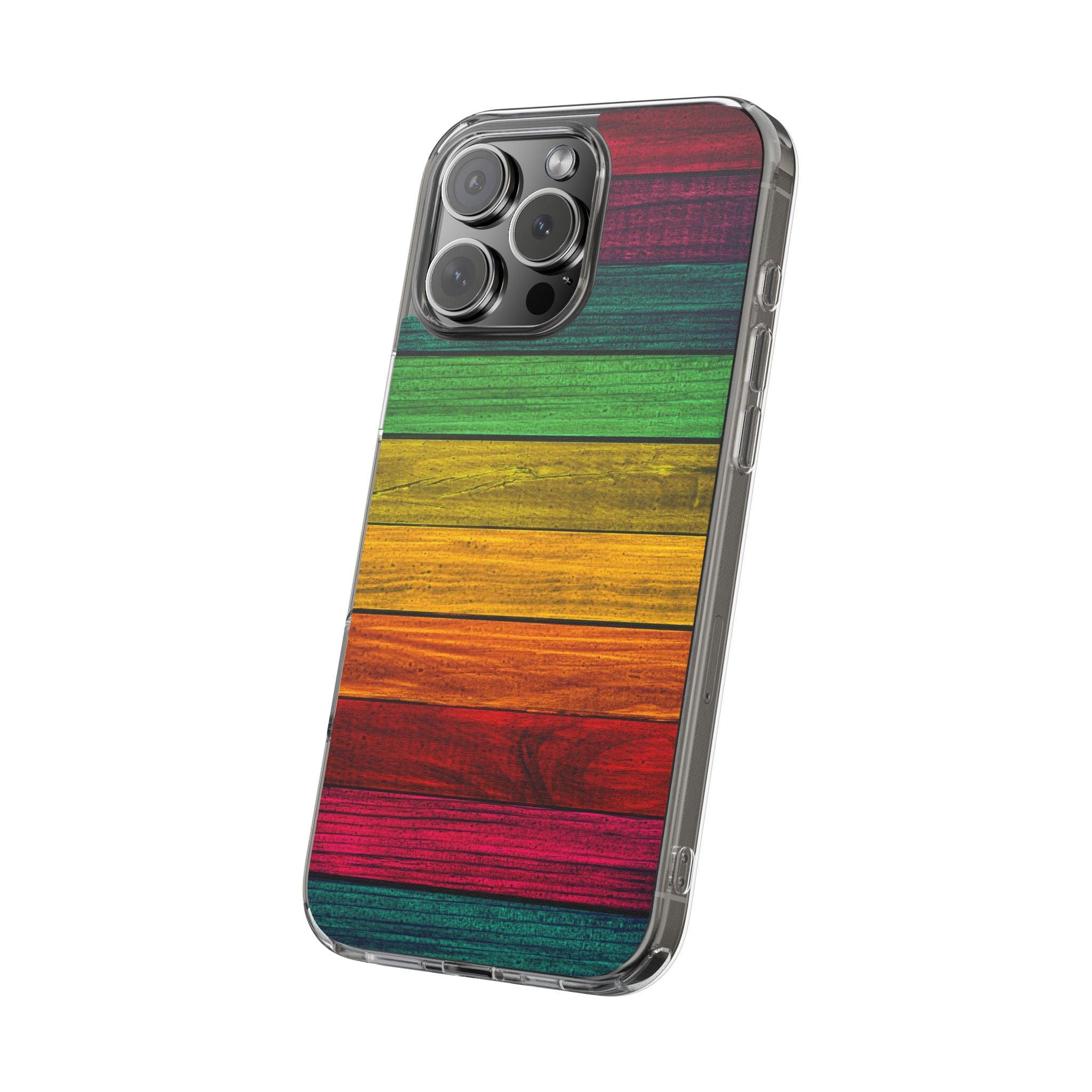 Rainbow On Woods Clear Cases