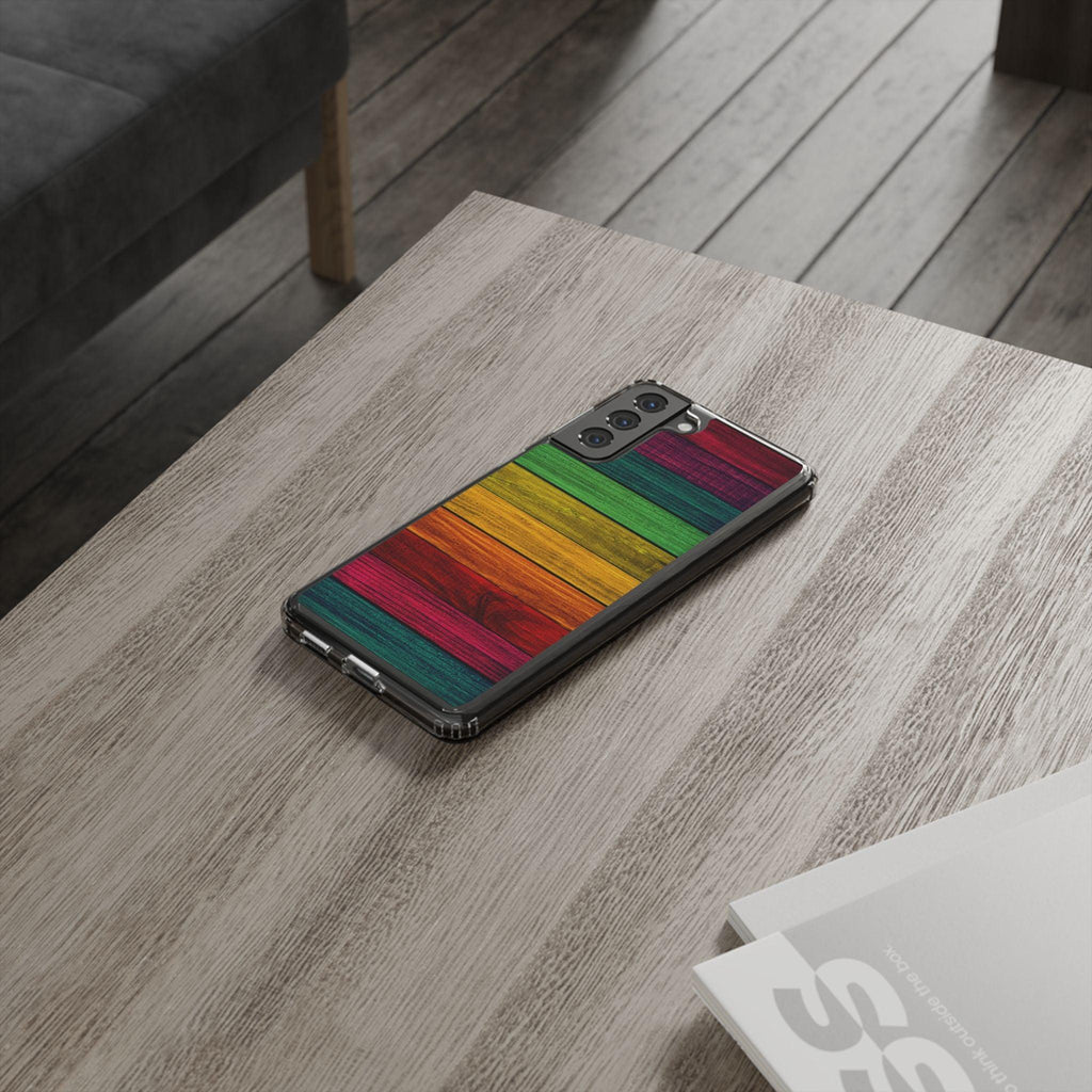 Rainbow On Woods Clear Cases