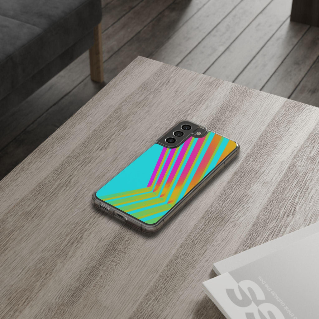 Abstract Pattern With Vibrant Color Clear Cases