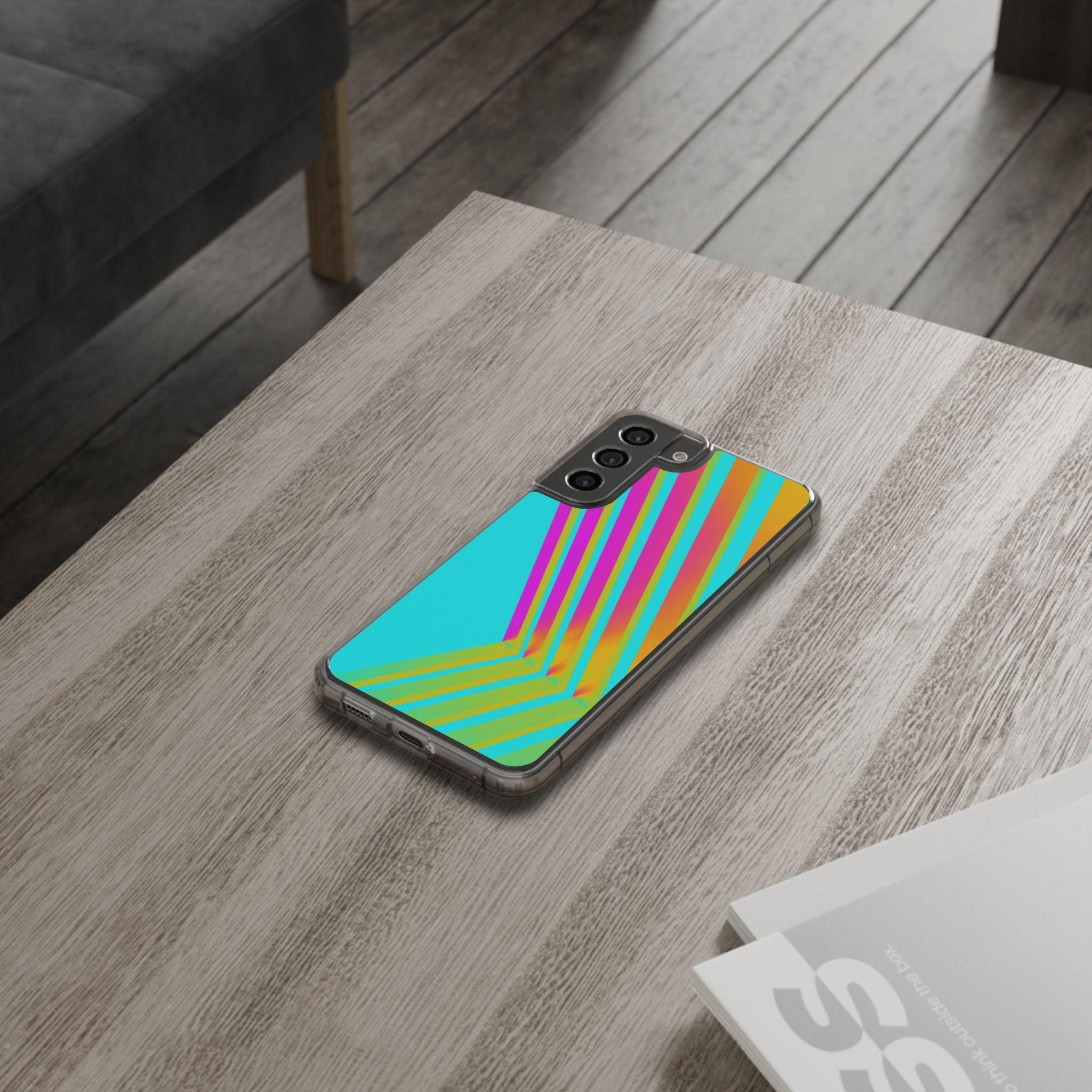 Abstract Pattern With Vibrant Color Clear Cases