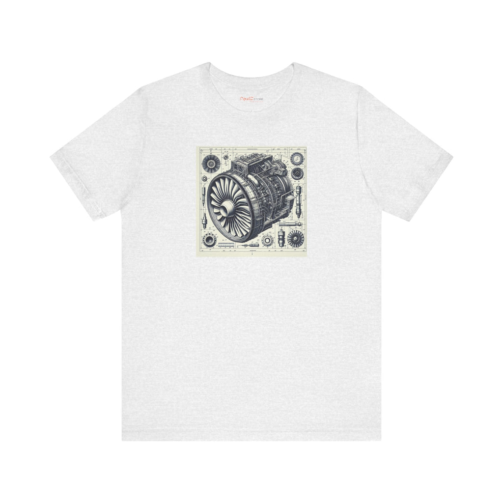 Aircraft Engine Turbine Tee - Unisex Jersey Short Sleeve - DipaliZ