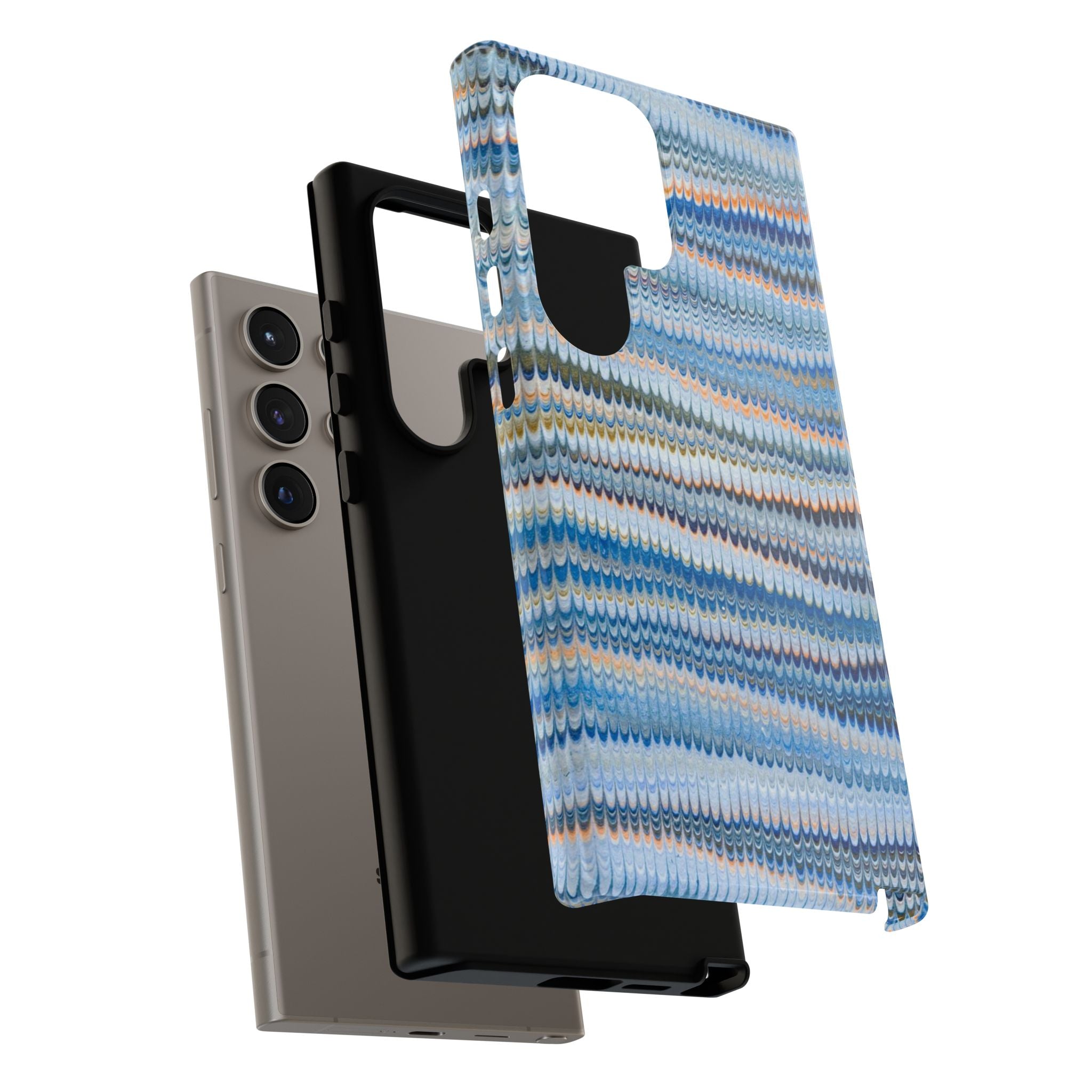 Blue Marbled Vintage Marbled Design - Tough Cases