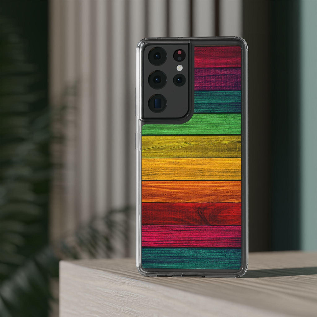 Rainbow On Woods Clear Cases