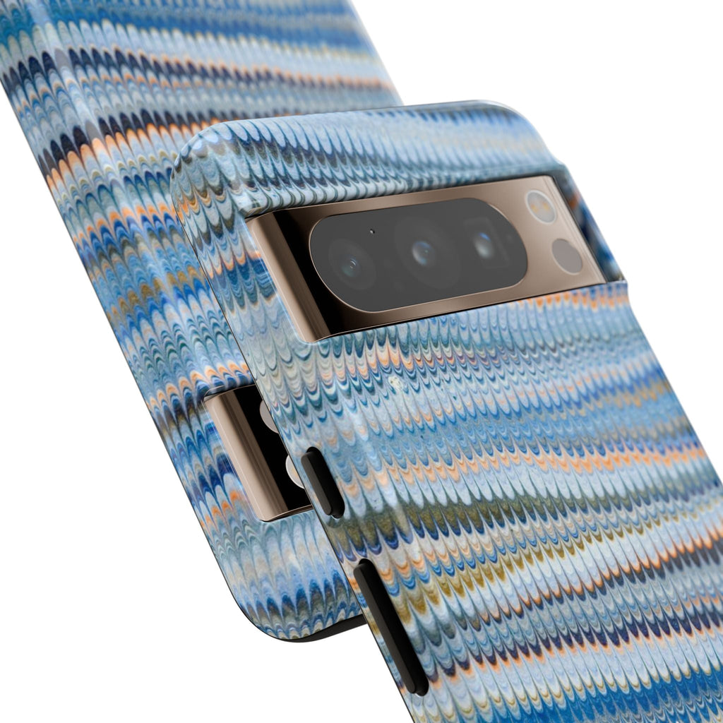Blue Marbled Phone Cases iPhone 16 + Samsung + Apple + Google