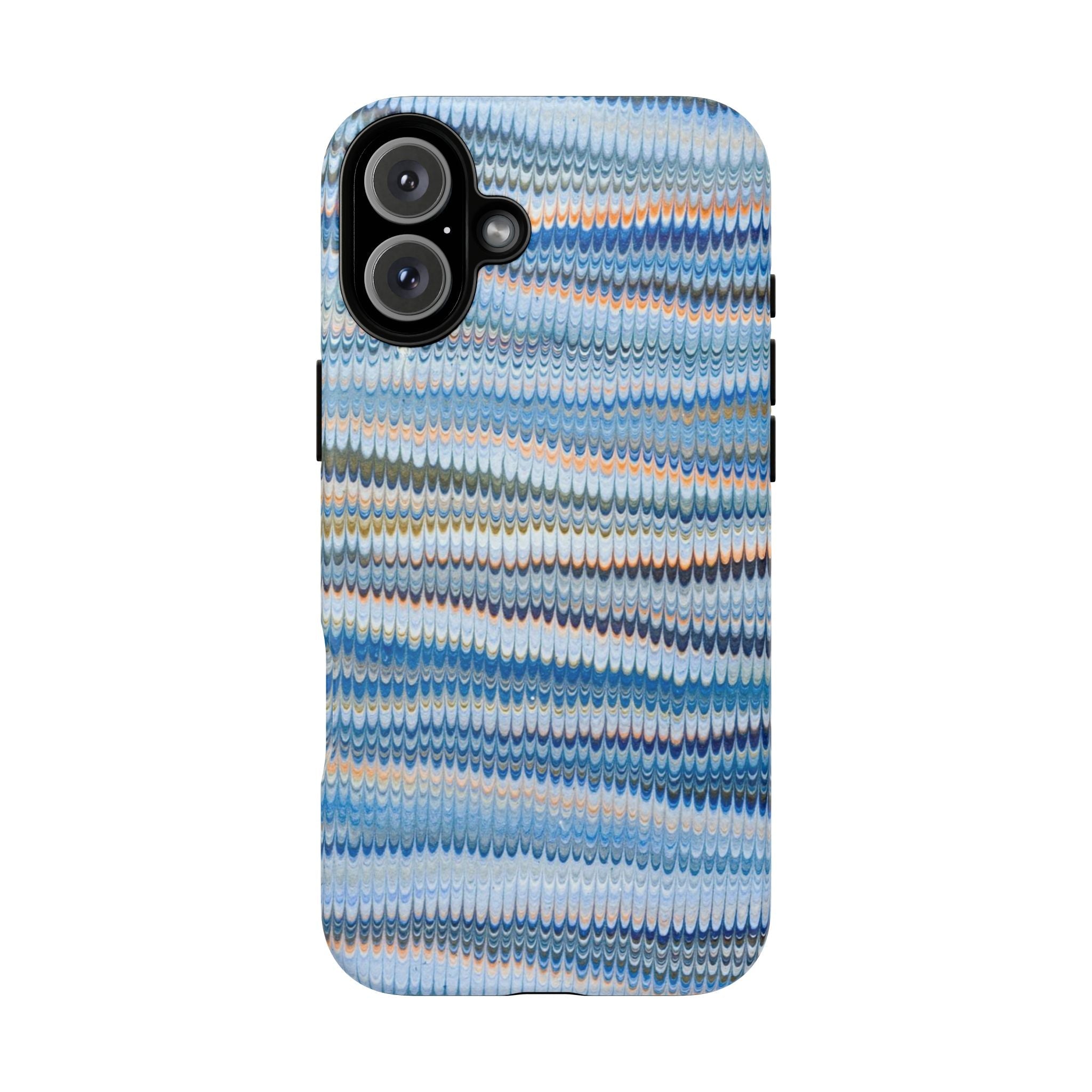 Blue Marbled Phone Cases iPhone + Samsung - all models, Vintage Marbled Design - Tough Cases