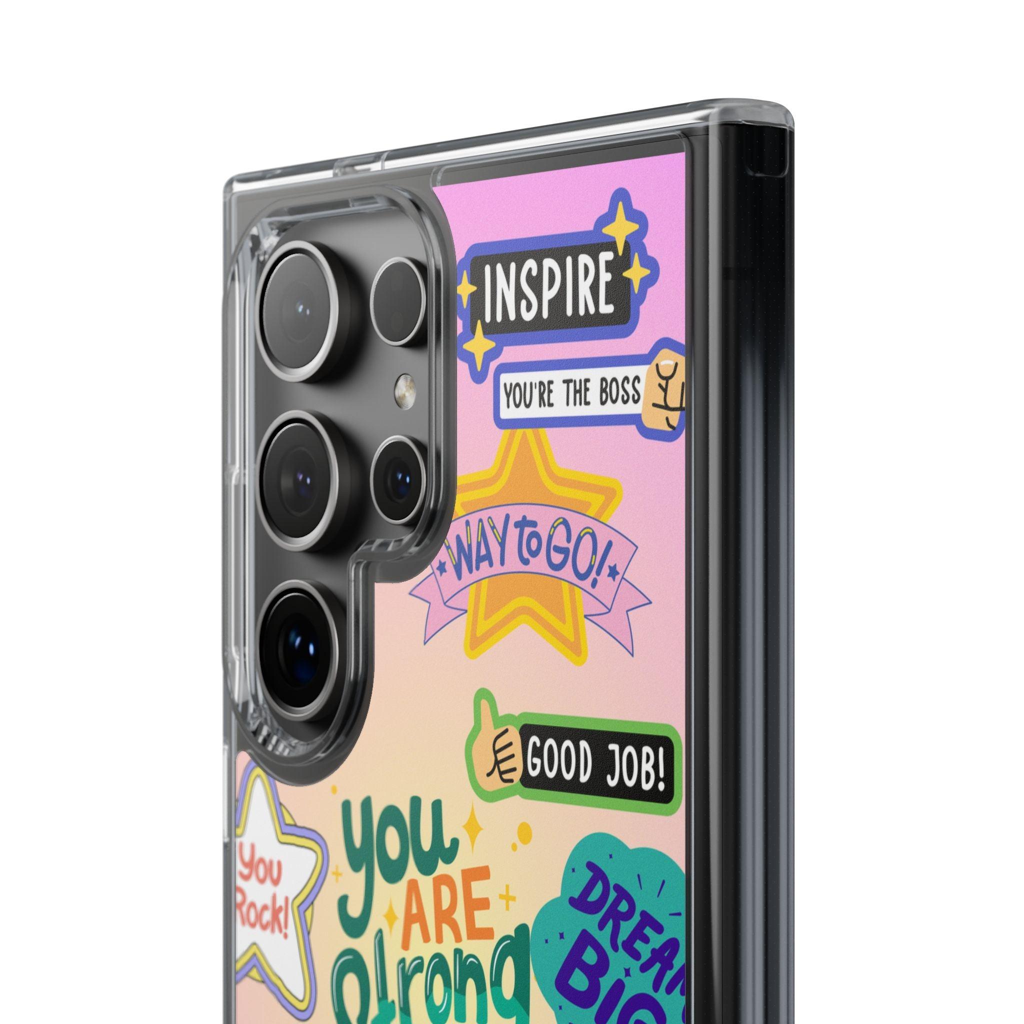 Motivational Stickers Clear Case
