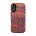 Red, Burgundy, Lavender, and Gold - Mag Safe Marble iPhone Case - Impact-Resistant Dual Layer