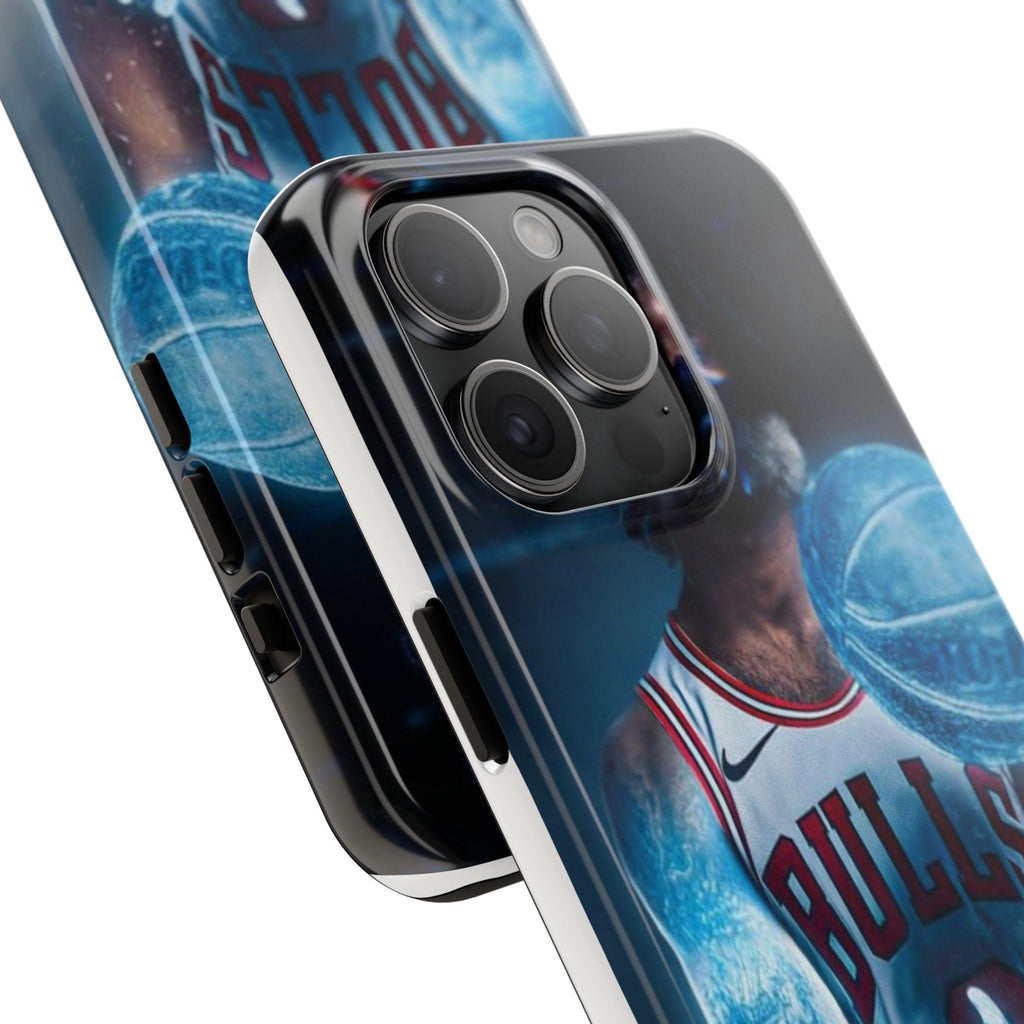 Coby White Chicago Bulls NBA Basketball Printed Tough Phone Case for iPhone & Samsung Galaxy - Dynamic Player Action Design