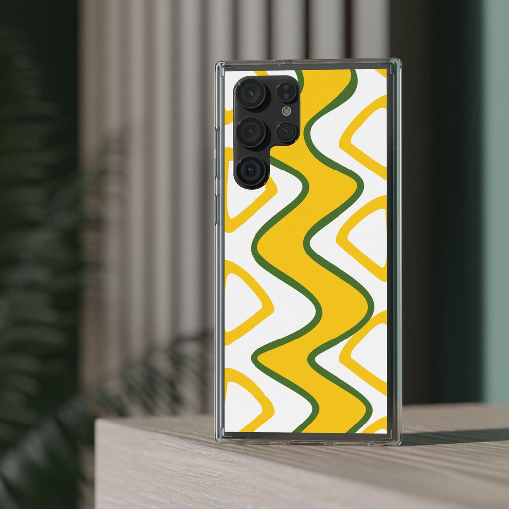 Bright Yellow Abstract With Shape Clear Cases