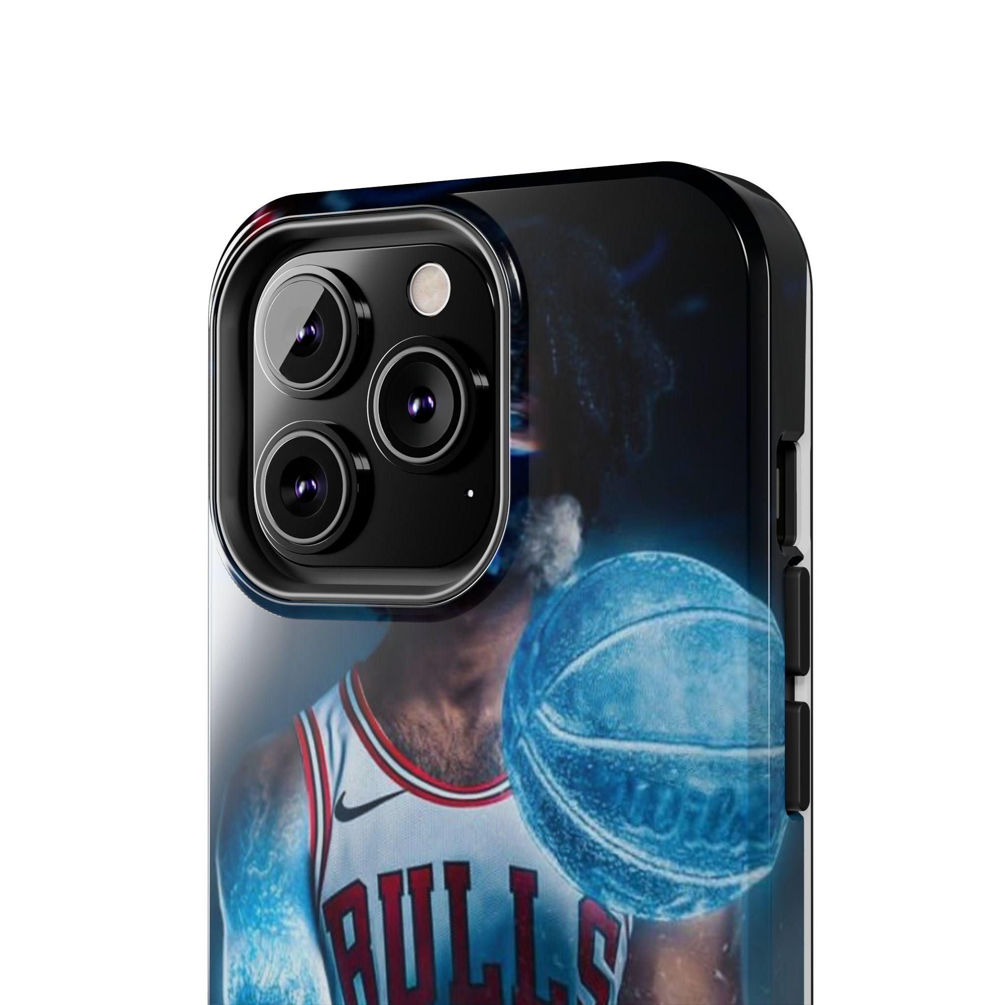 Coby White Chicago Bulls NBA Basketball Printed Tough Phone Case for iPhone & Samsung Galaxy - Dynamic Player Action Design