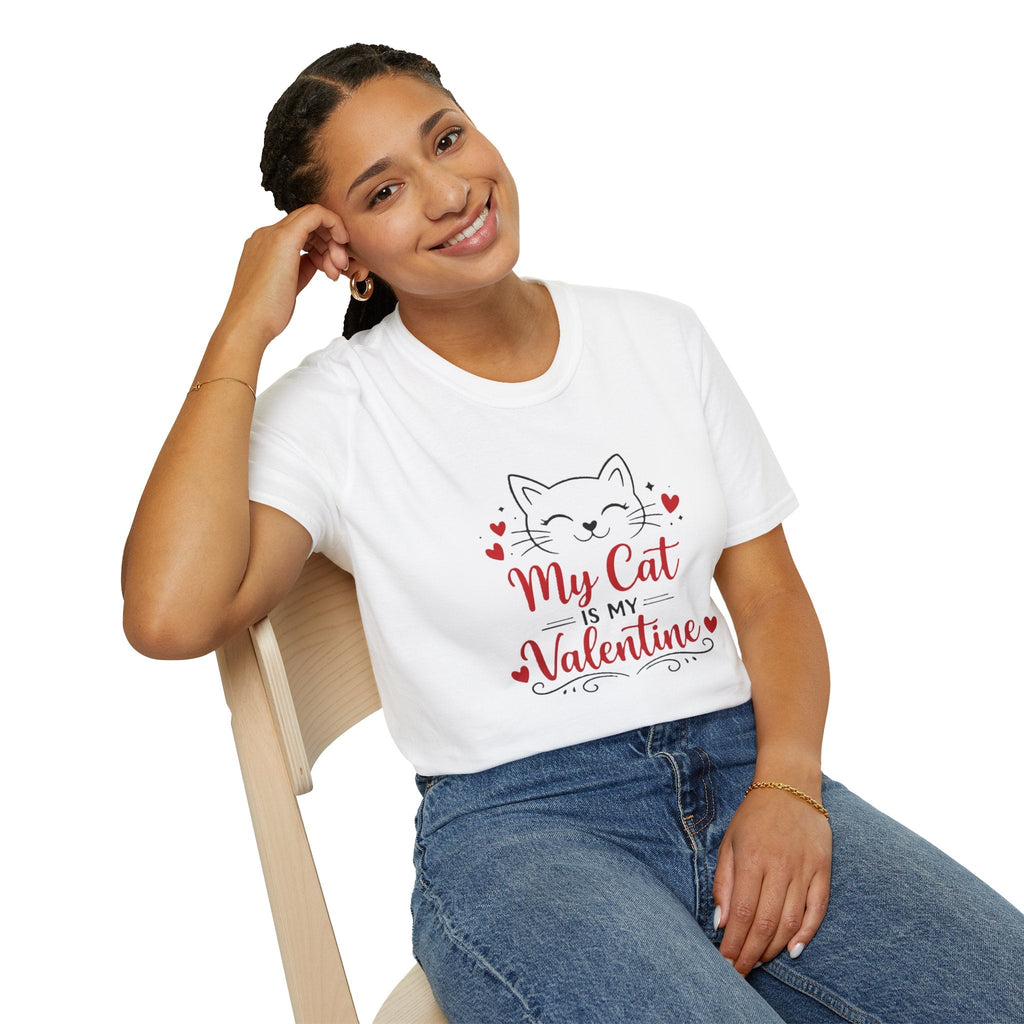 My Cat Is My Valentine T-Shirt — Cute Valentine’s Day Cat Tee for Cat Lovers