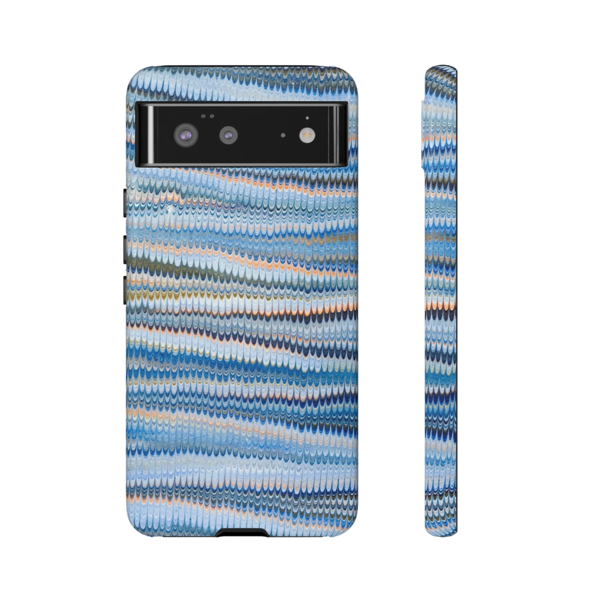 Blue Marbled Phone Cases iPhone + Samsung - all models, Vintage Marbled Design - Tough Cases