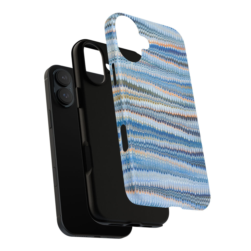Blue Marbled Phone Cases iPhone 16 + Samsung + Apple + Google