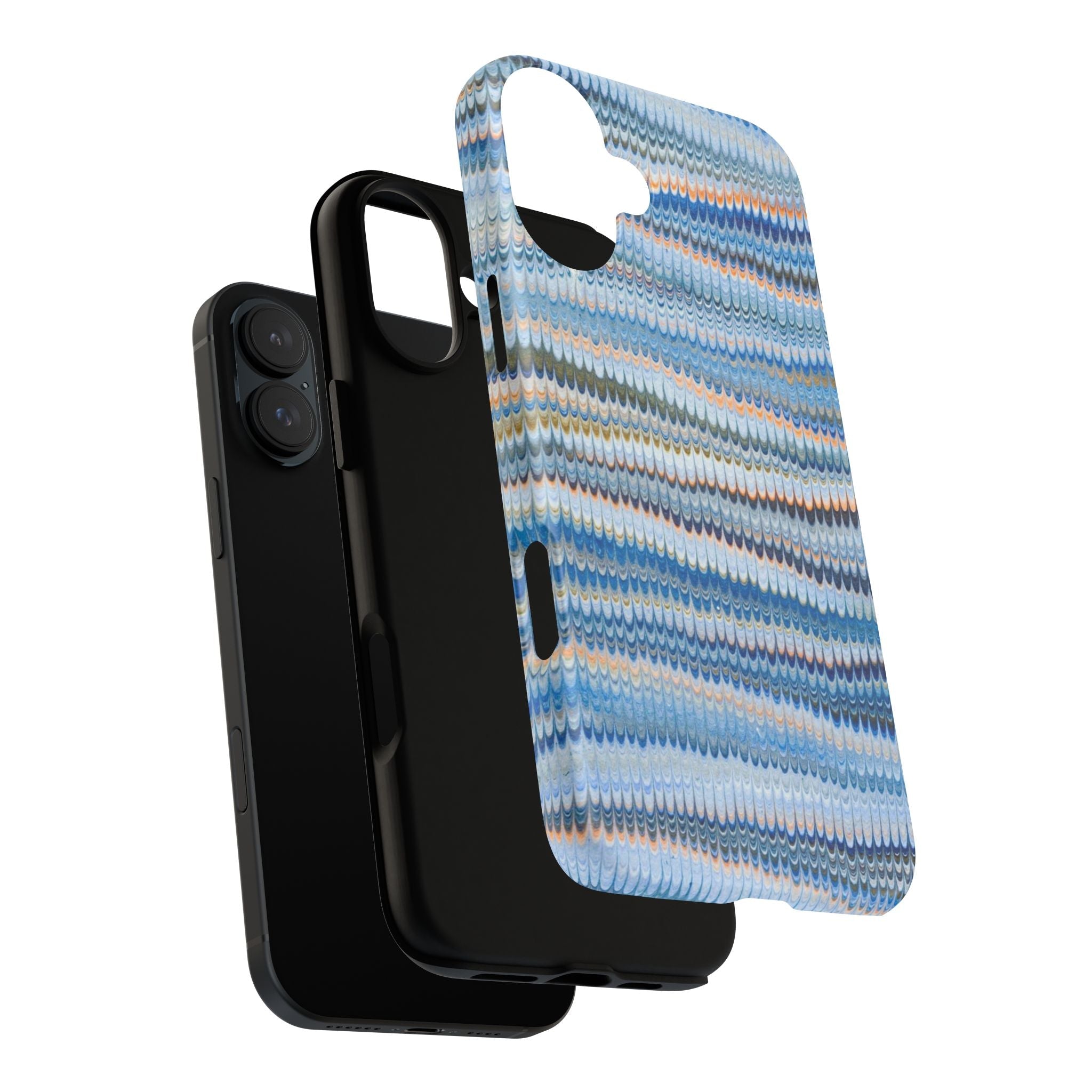 Blue Marbled Phone Cases iPhone 16 + Samsung + Apple + Google