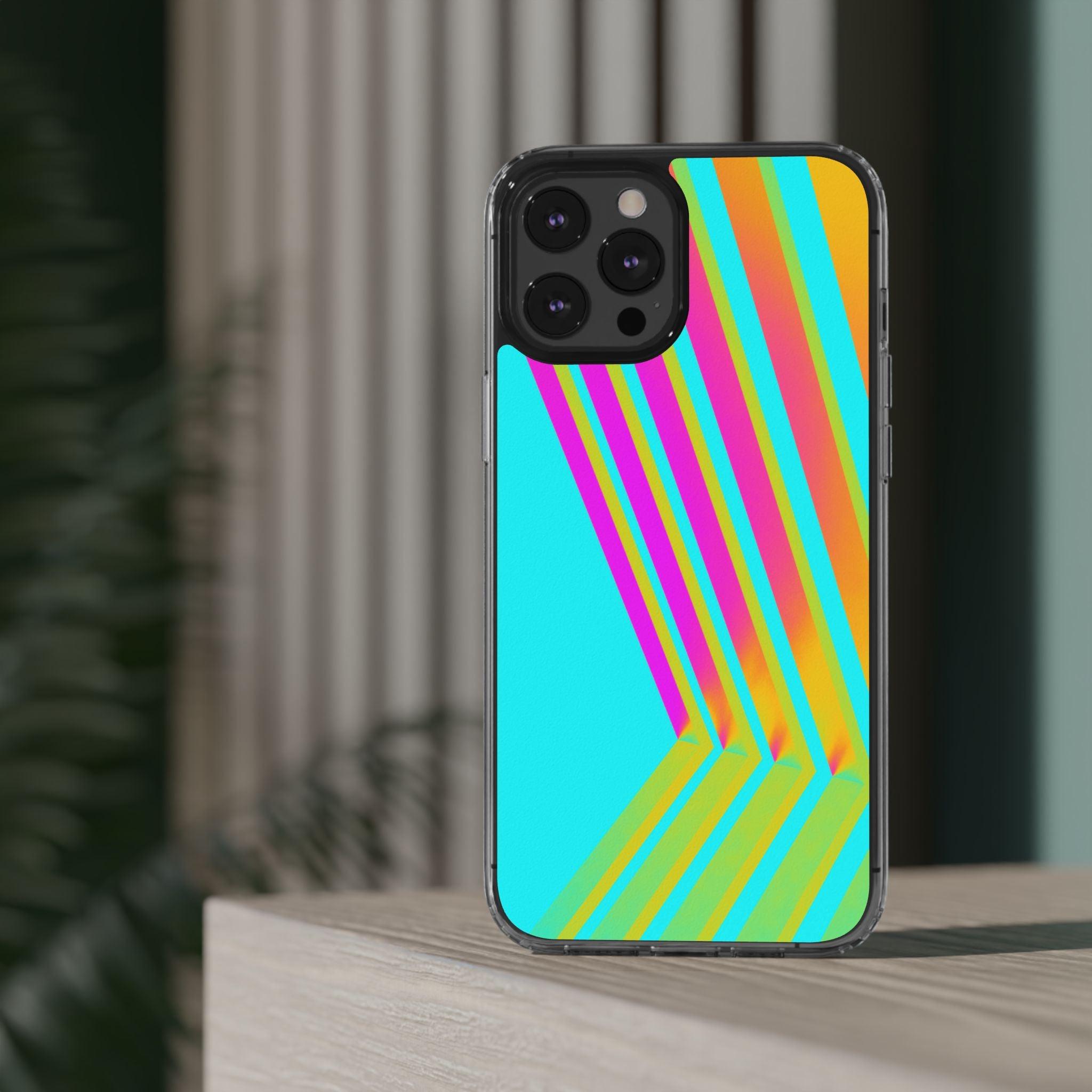 Abstract Pattern With Vibrant Color Clear Cases