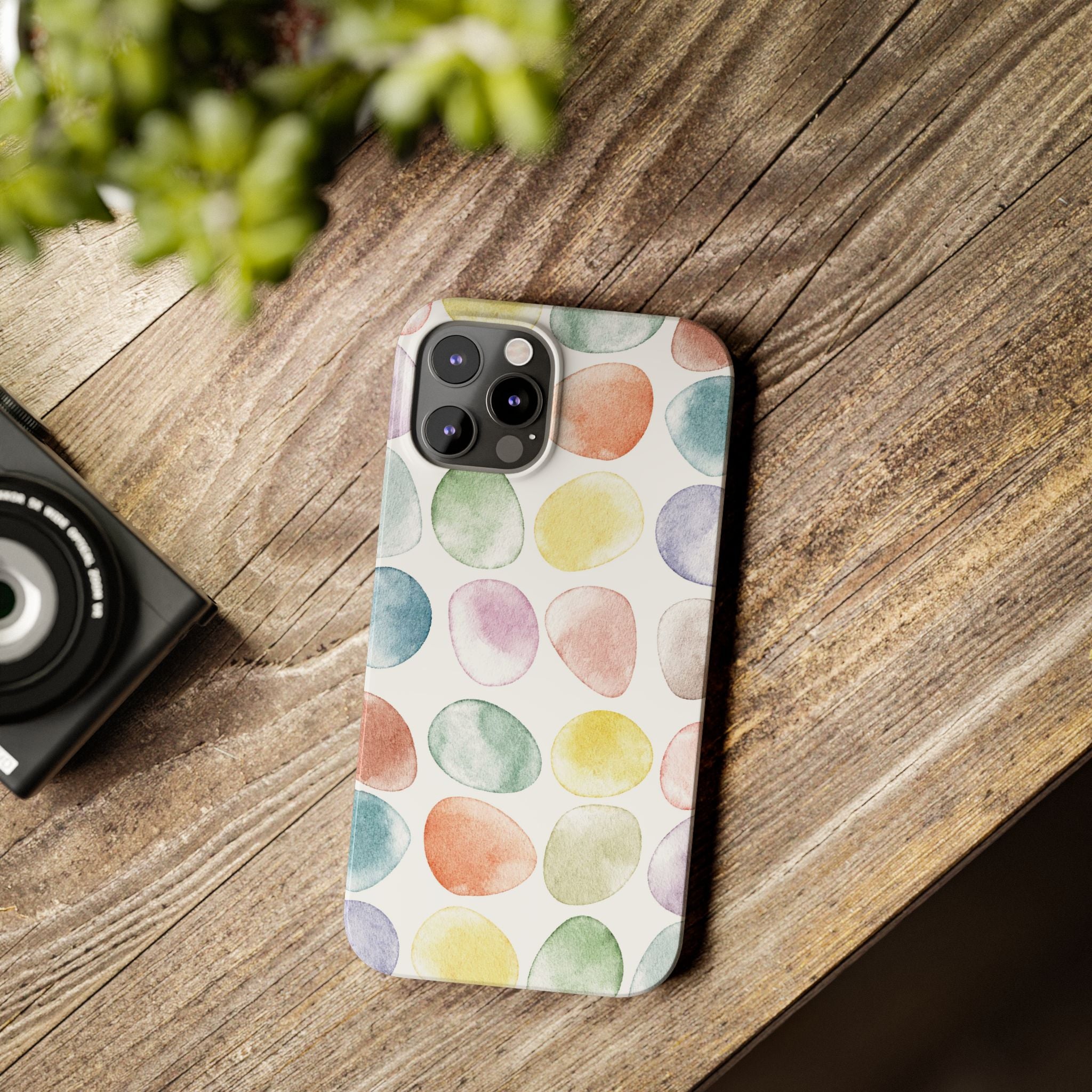 Colorful Watercolor Organic Circle iPhone 17 + many models Phone Cases