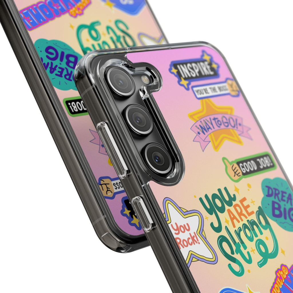 Motivational Stickers Clear Case