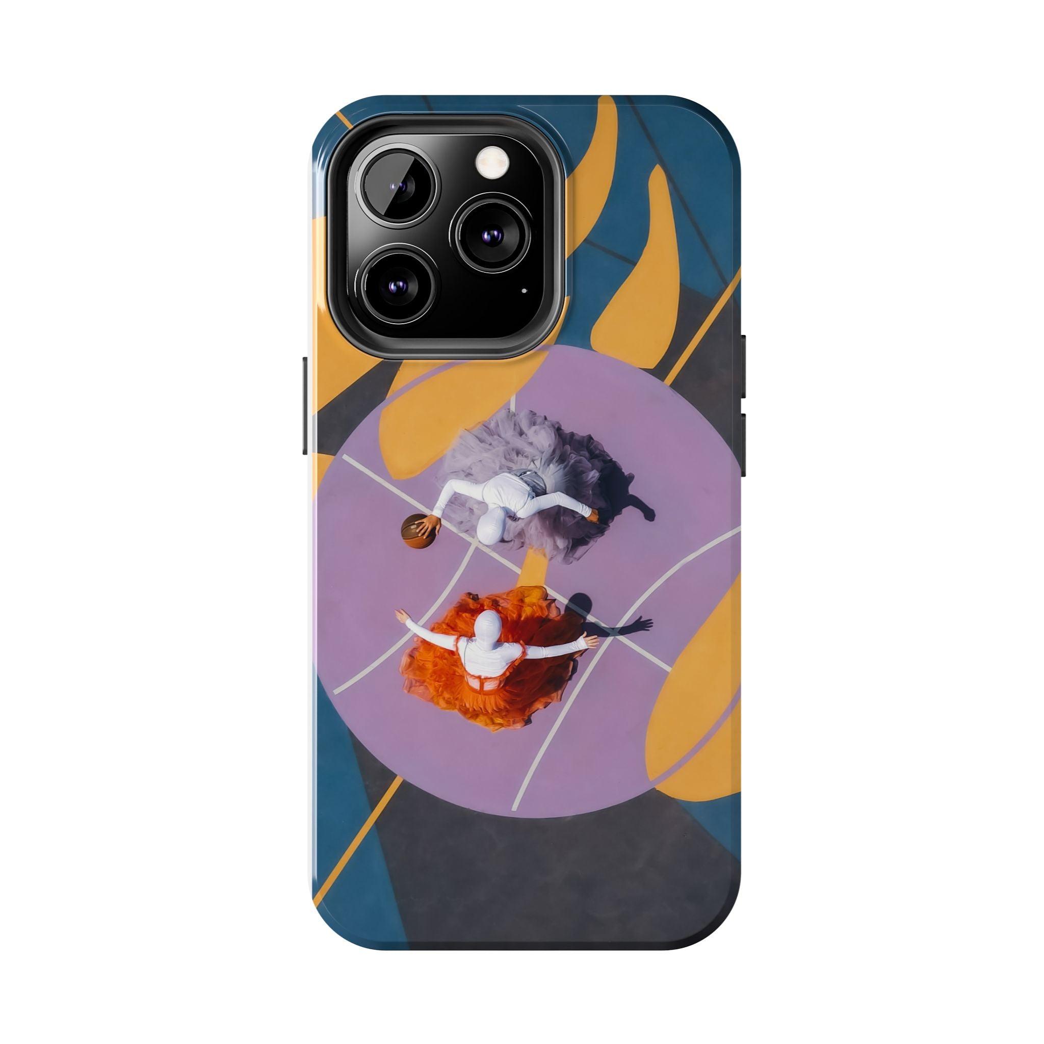 Two Womens Play basket ball Tough Phone Cases