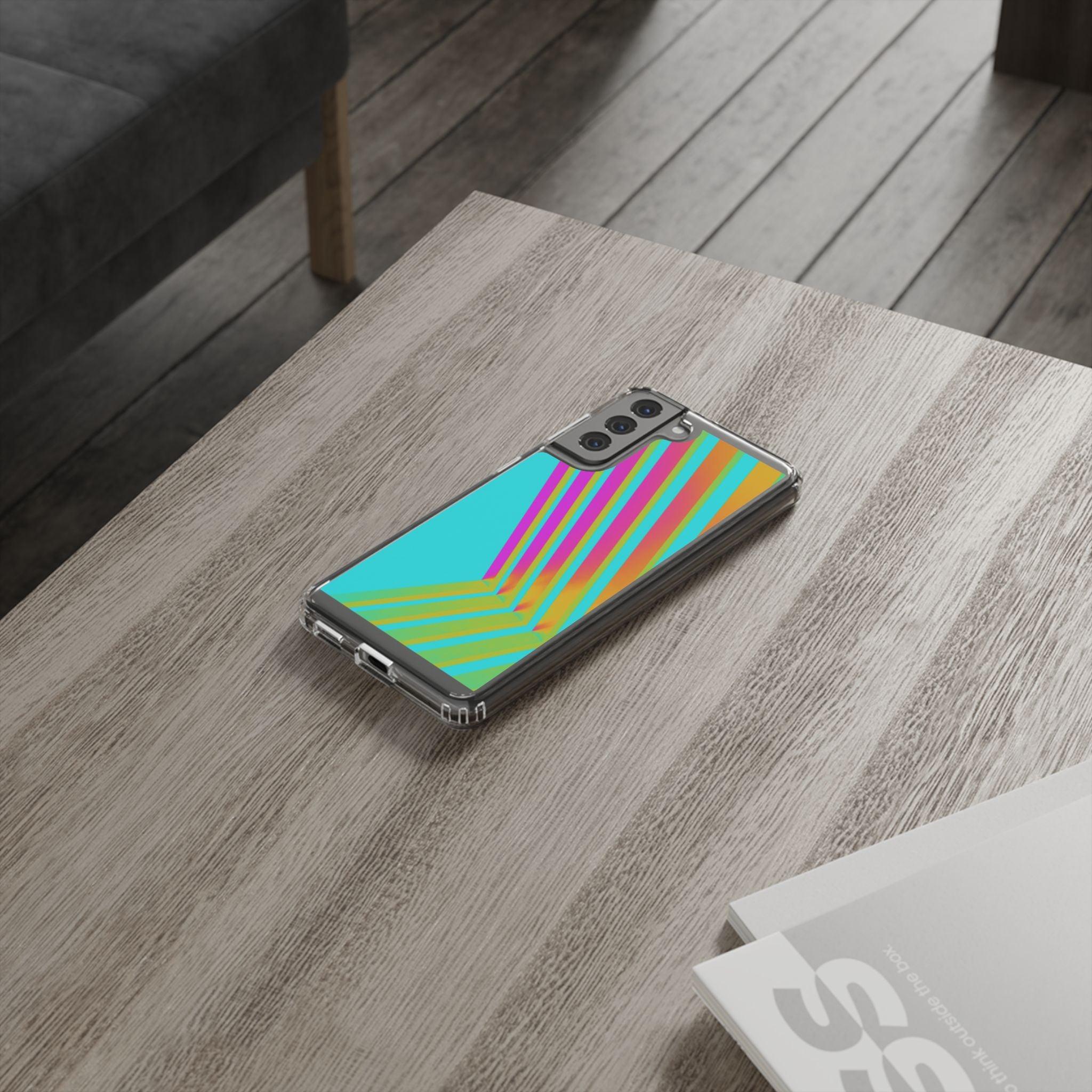 Abstract Pattern With Vibrant Color Clear Cases