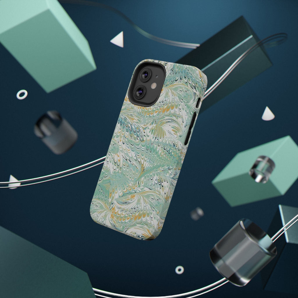 Mint Green Marbled Swirl Phone Case - Dual Layer