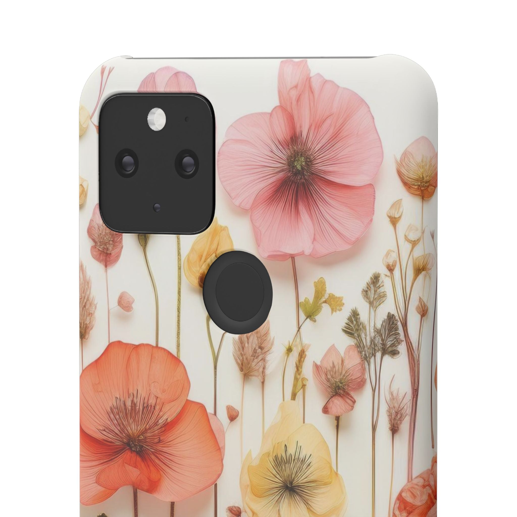 Pink Floral Pressed Flowers - Slim Case