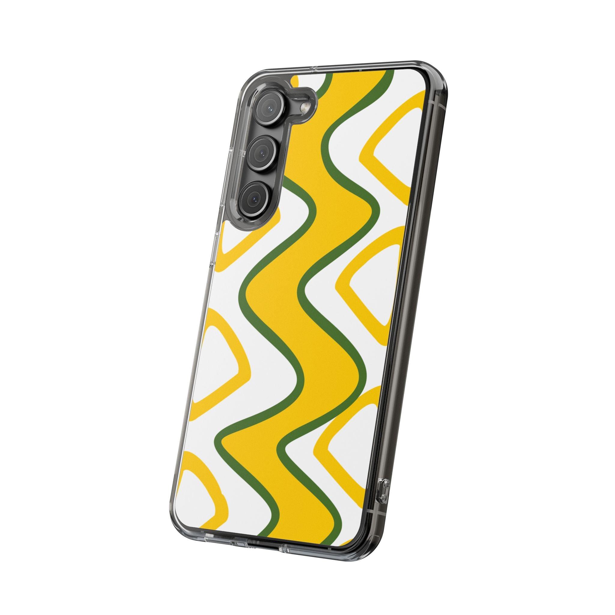 Bright Yellow Abstract With Shape Clear Cases