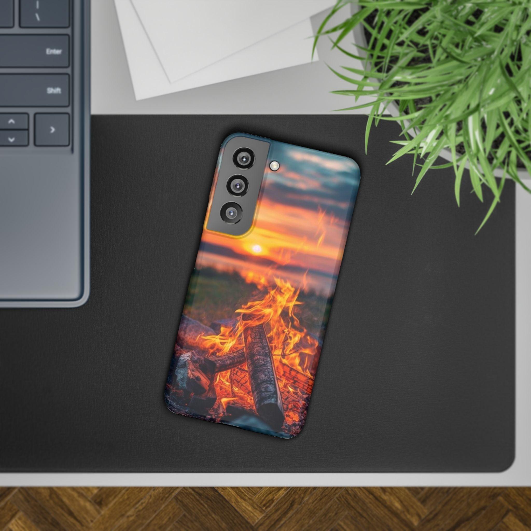 Woodland Fire Phone Case – Warmth of Nature’s Blaze on Your Device