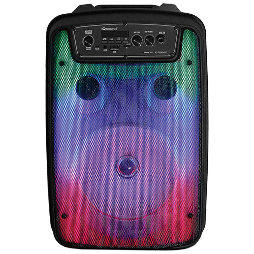 Supersonic 8" Bluetooth Speaker FIRE BOX with TWS & LED Color Lights to Beat (IQ-7008DJBT)