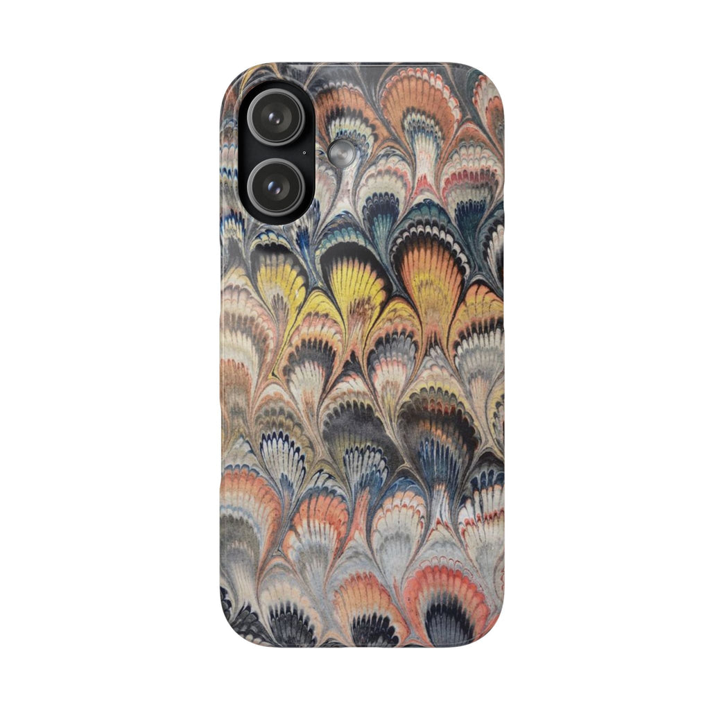 Multi-Colored Marbled Swirl Phone Case - Single Layer Slim Case