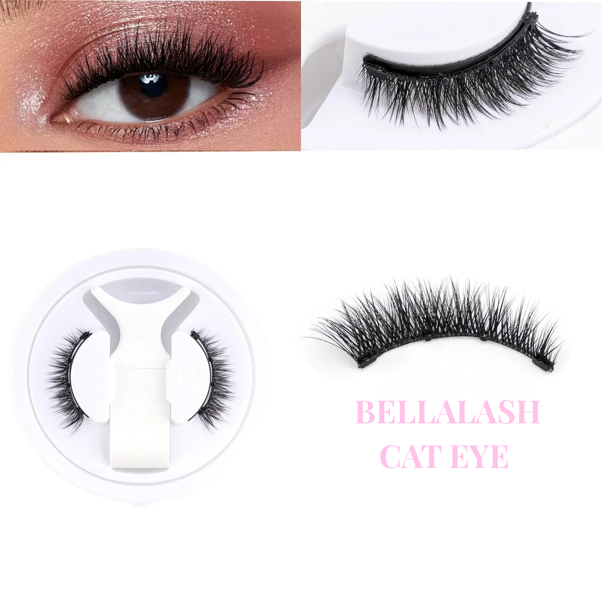 2 Pairs Magnetic Eyelash Natural Look Reusable Magnetic Eyelash Set with Applicator No Glue Needed