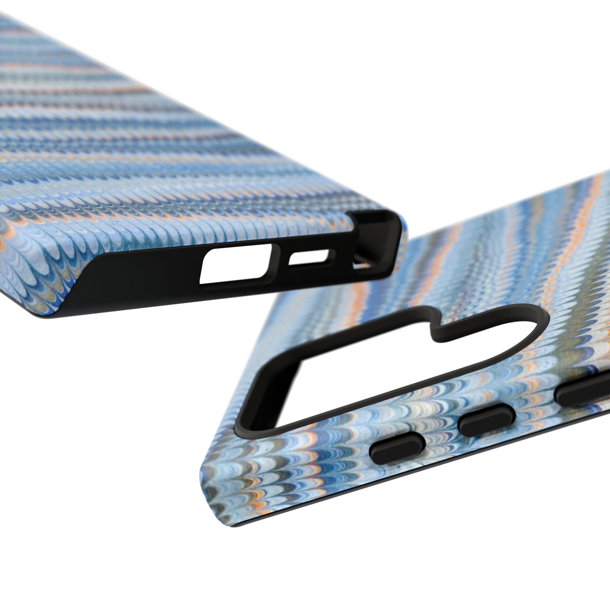 Blue Marbled Phone Cases iPhone 16 + Samsung + Apple + Google